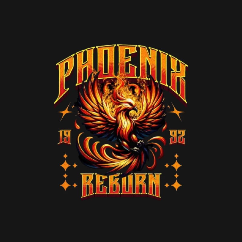 Vintage Phoenix Reborn Fire Bird Mythological Design Mouse Pad