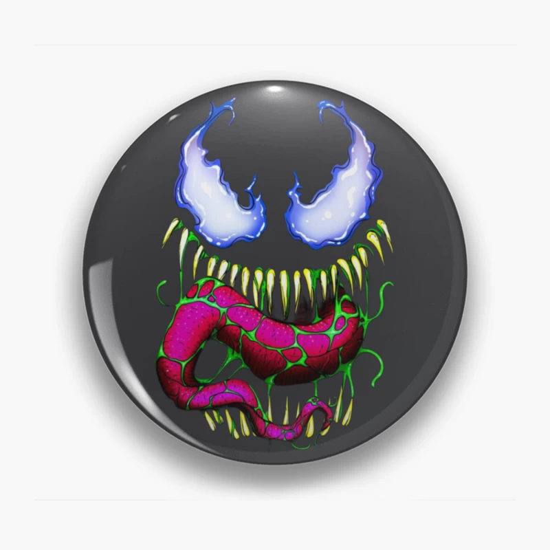 Vibrant Comic Monster Art Pin