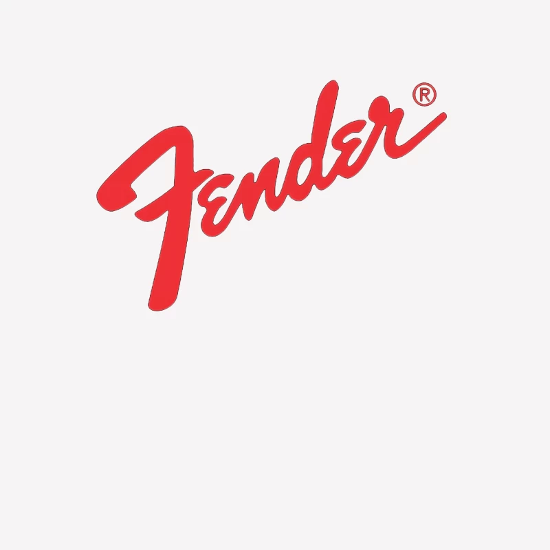 Fender Musical Instruments Corporation Red Logo Male T-Shirt