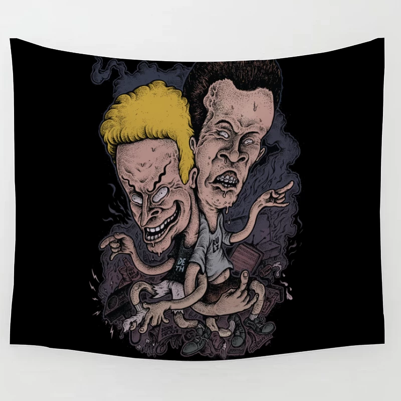 Beavis and Butt-Head Cartoon Art Tapestry