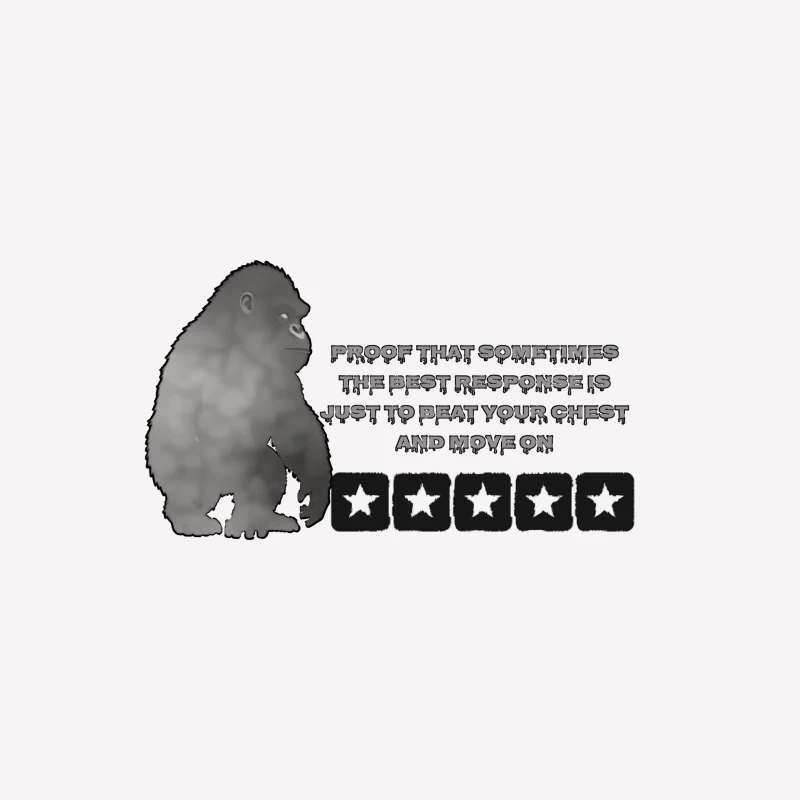 Gorilla Strength and Motivation Illustration Male T-Shirt