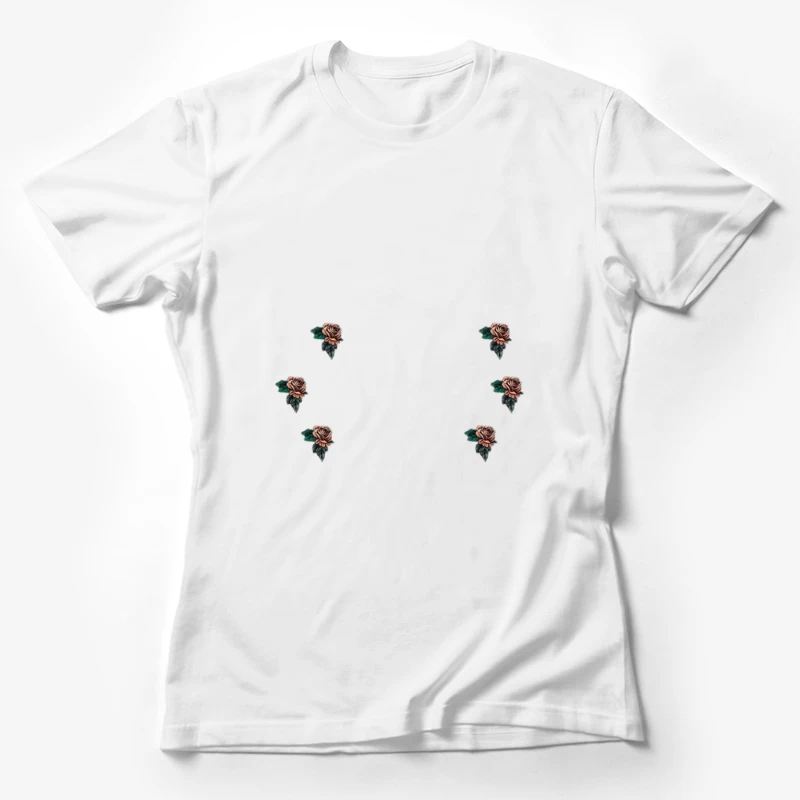 Motif floral de roses Femme T-Shirt