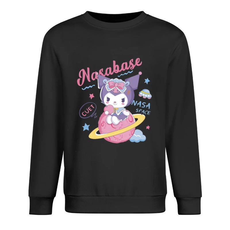 Kawaii Kuromi im Weltraum Herren Pullover Sweatshirt