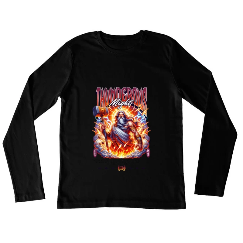 Puissance Tonitruante du Dieu Femme Manches Longues T-Shirt