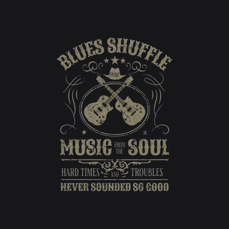 Blues Shuffle Musikdesign Herren Pullover Hoodie