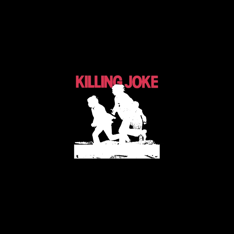 Killing Joke Post-Punk Album Cover with White Silhouettes Desk Mat