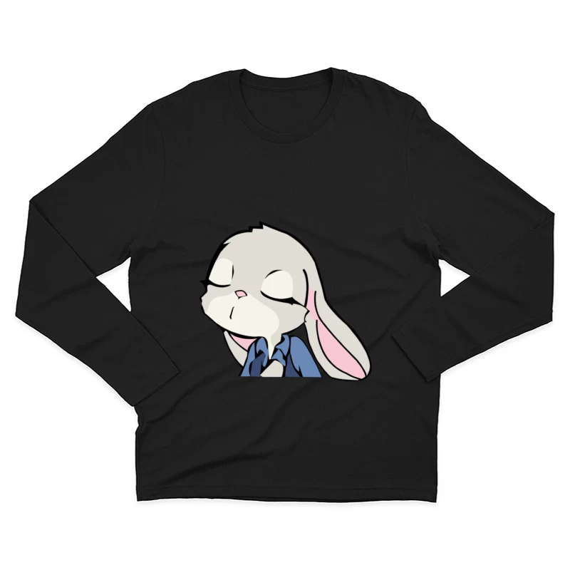 Süßes animiertes Kaninchen mit Hemd Herren Langarm T-Shirt