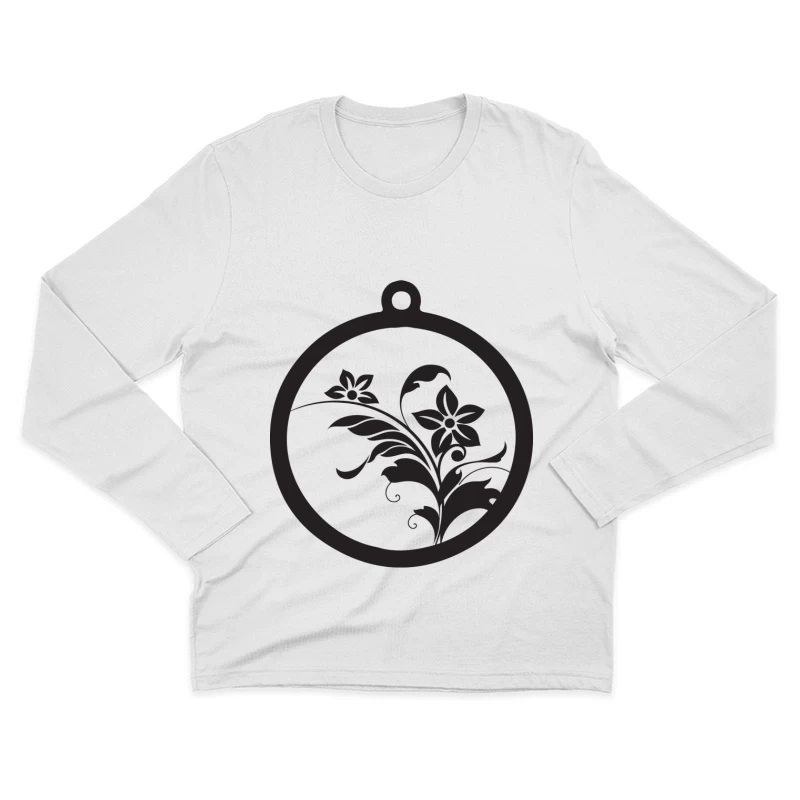 Ornement floral circulaire Homme Manches Longues T-Shirt