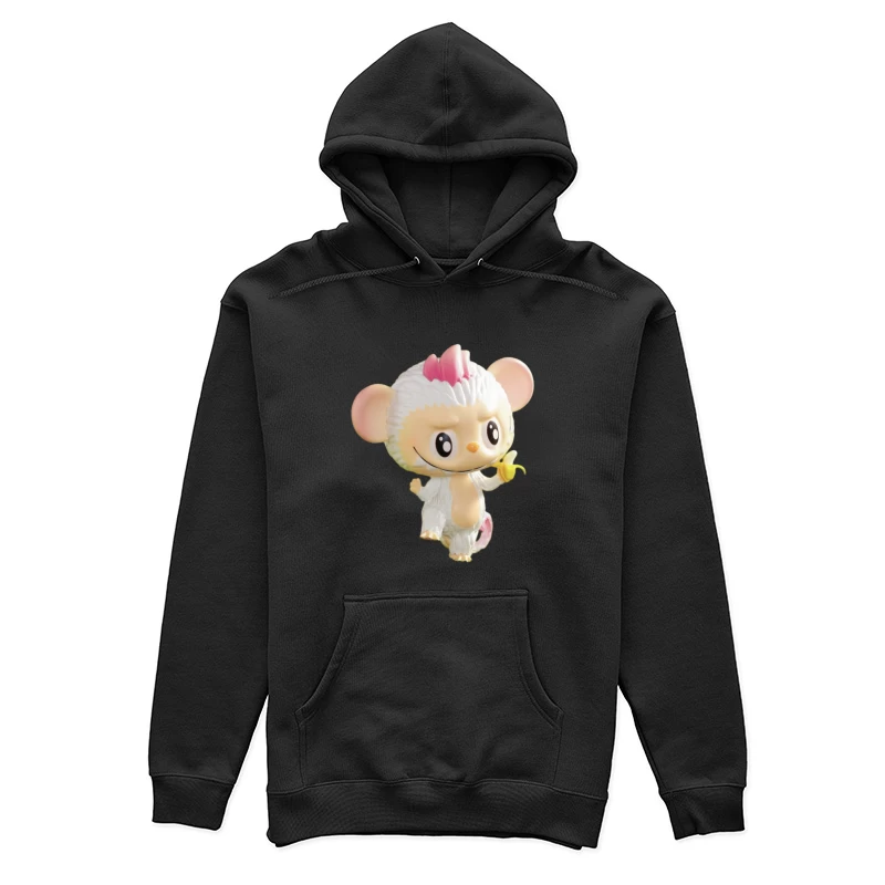 Fröhlicher Affen-Cartoon mit Banane Damen Pullover Hoodie