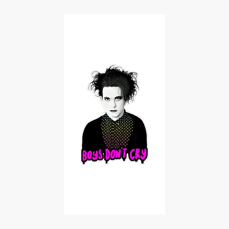 Boys Don_t Cry Goth 80s Tribute Design iPhone Case