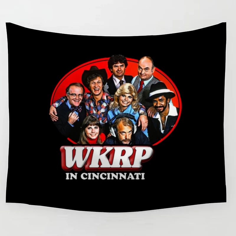 WKRP in Cincinnati skyline logo 2 Tapestry