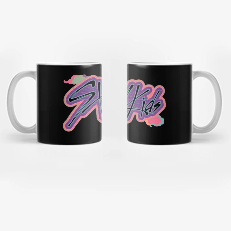 Retro Neon Graffiti Typography Art Coffee Mug