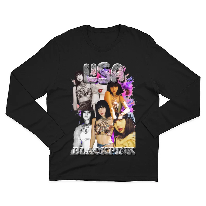 Lisa from BLACKPINK Collage Male Long Sleeve T-Shirt