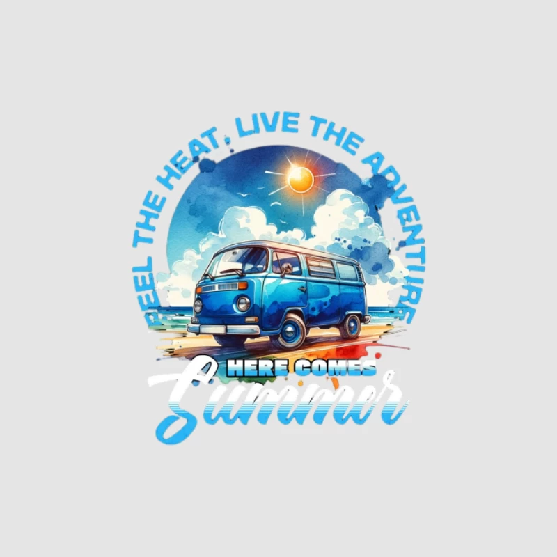 Abenteuer im Sommer mit blauem Van Herren Pullover Hoodie
