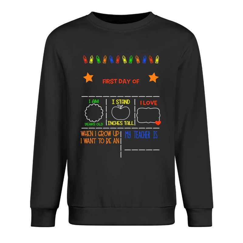 Tableau de la rentrée scolaire pour enfants Homme Sweat-shirt à enfiler