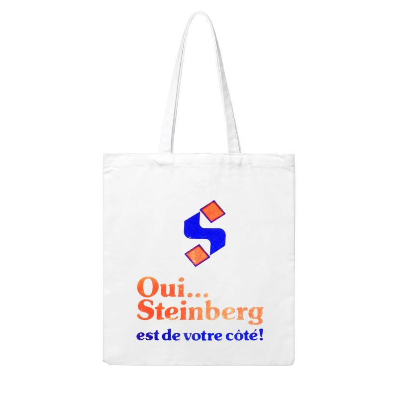 Vintage French Political Campaign Logo for Steinberg Cotton Tote Bag