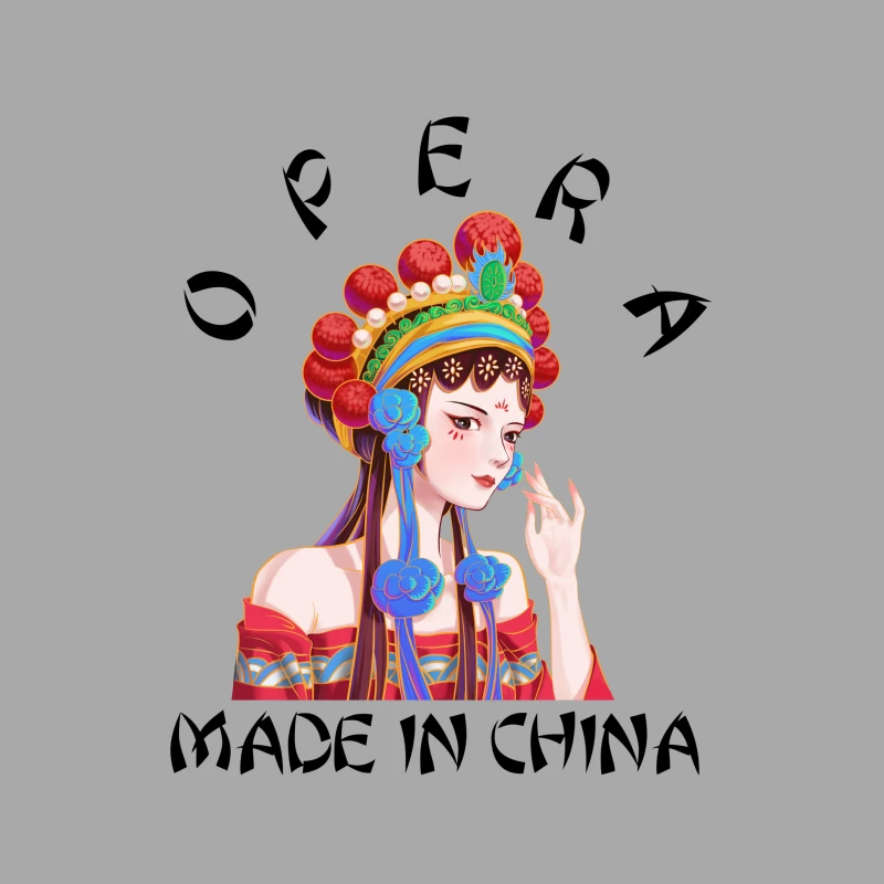 Traditionelle chinesische Operndarstellerin Herren Pullover Hoodie