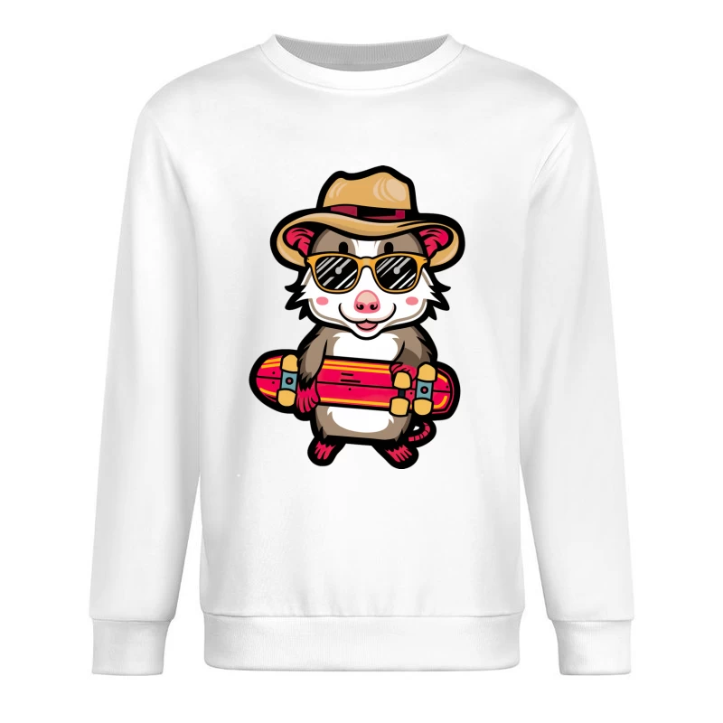 Opossum skateur en vacances Homme Sweat-shirt à enfiler