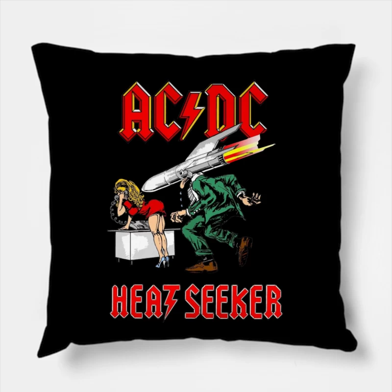 Retro Rock - AC/DC HEATSEEKER Throw Pillow