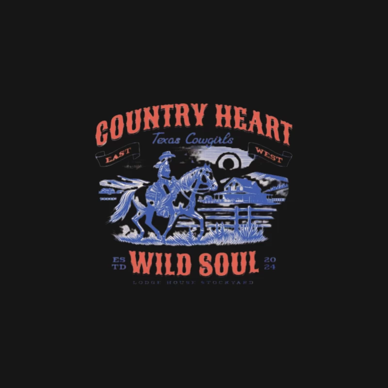 Cowboy mit Wildem Herz Damen Langarm T-Shirt
