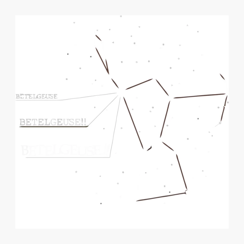 Astronomical Sketch of Betelgeuse Constellation Pin