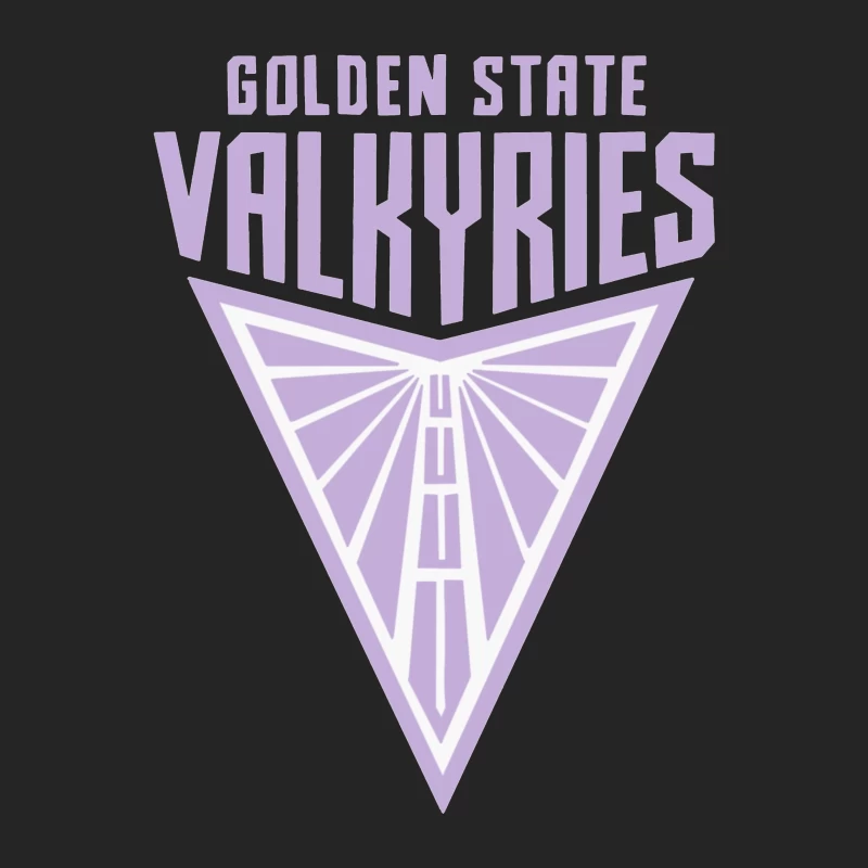 Golden State Valkyries Purple Triangle Logo Design Male Pullover Sweatshirt