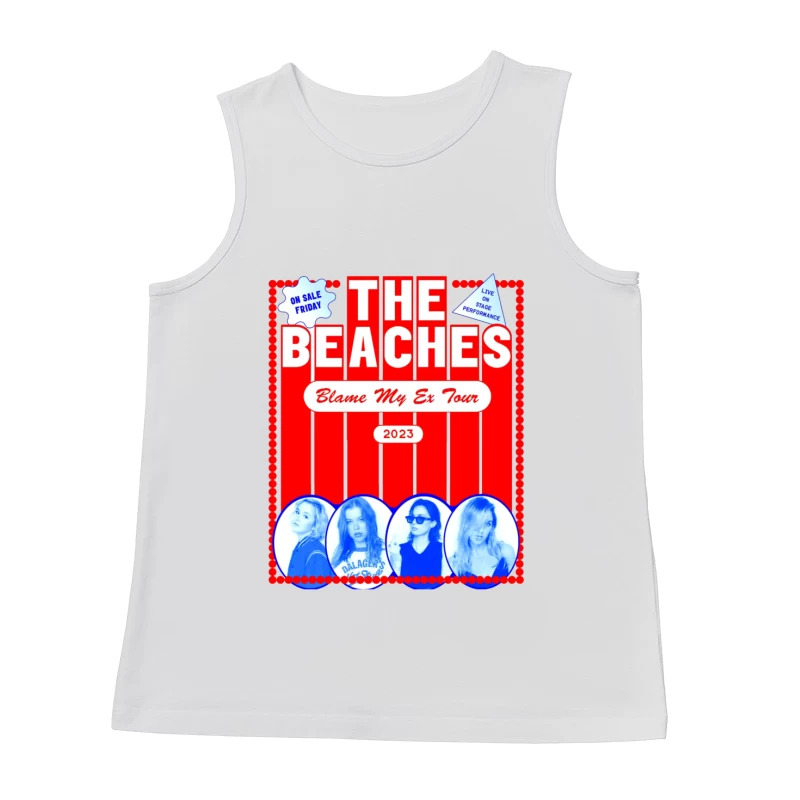 The Beaches 'Blame My Ex' 2023 Tour Retro-Style Concert Poster Male Tank Top