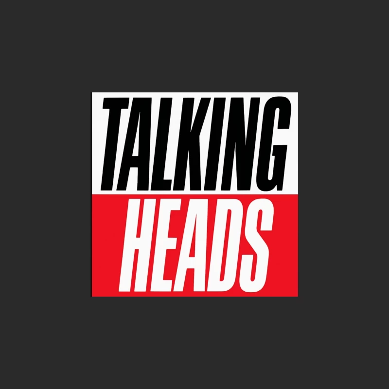 Talking Heads Classic Band Logo Design in Black and Red Typography Baseball Cap