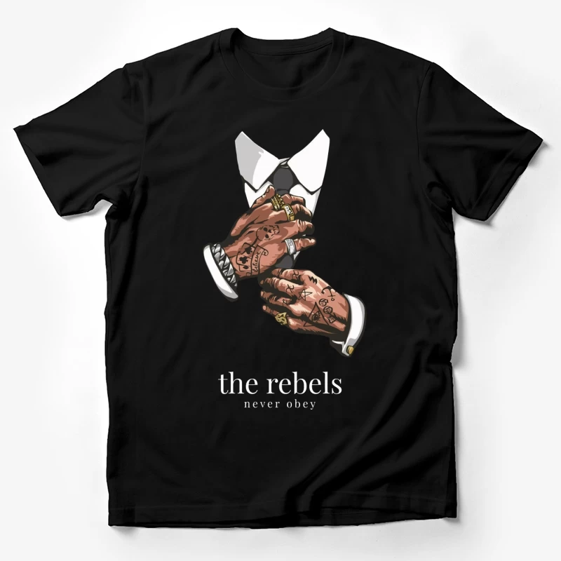 Rebellisches Tattoo-Design Herren T-Shirt