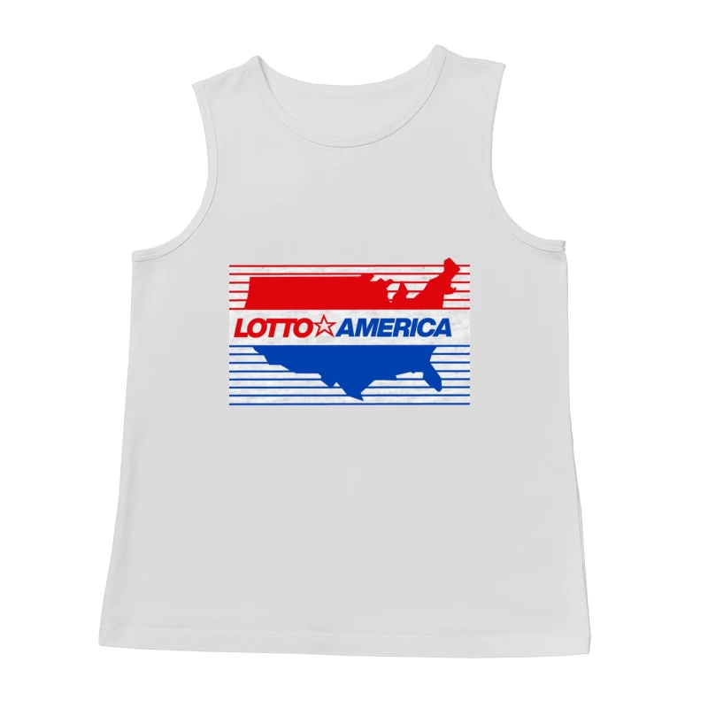 Lotto America Patriotic Logo Design with USA Map Male Tank Top