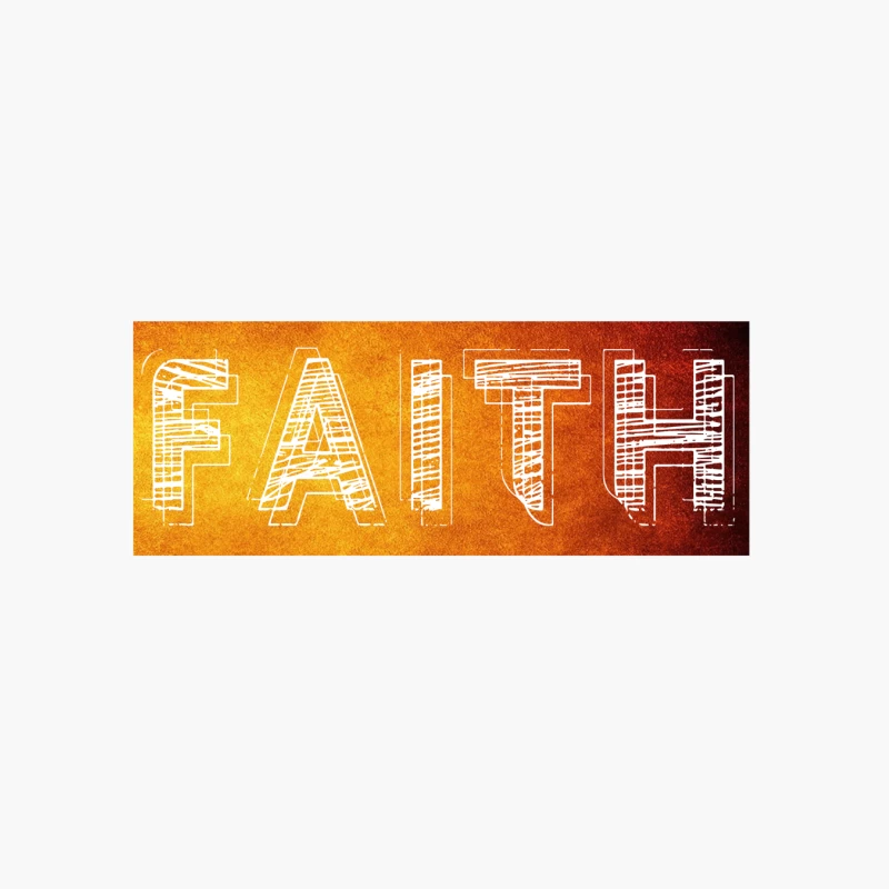 Inspirational Typography of Faith Cotton Tote Bag