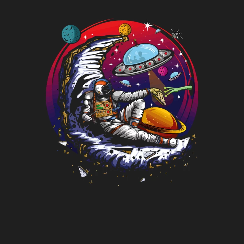 Pizza in the Cosmos: Delight for an Astronaut Male Tank Top