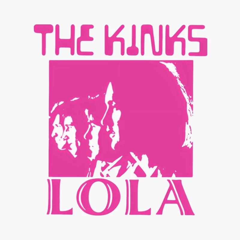 The Kinks 'Lola' Pink Album Cover Art Cotton Tote Bag