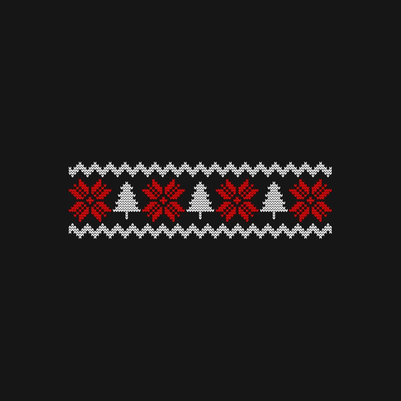 Motif de Noël avec flocons et sapins Femme T-Shirt