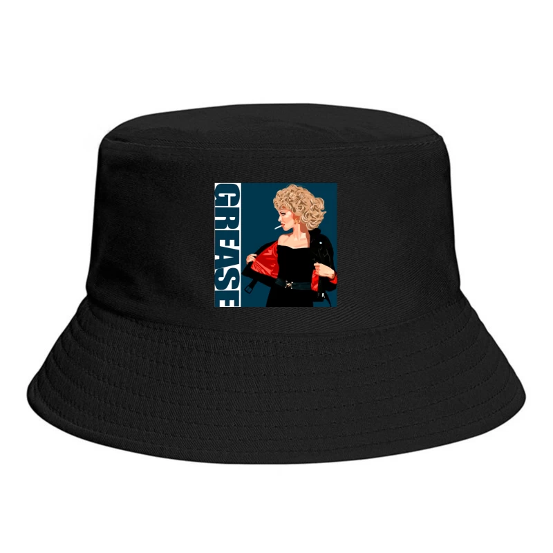 Vintage-Style Movie Musical Fashion Illustration Bucket Hat