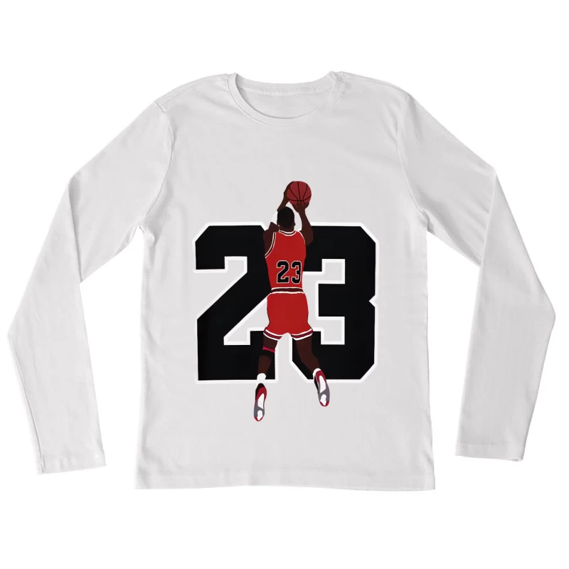 Basketballspieler mit Nummer 23 Damen Langarm T-Shirt