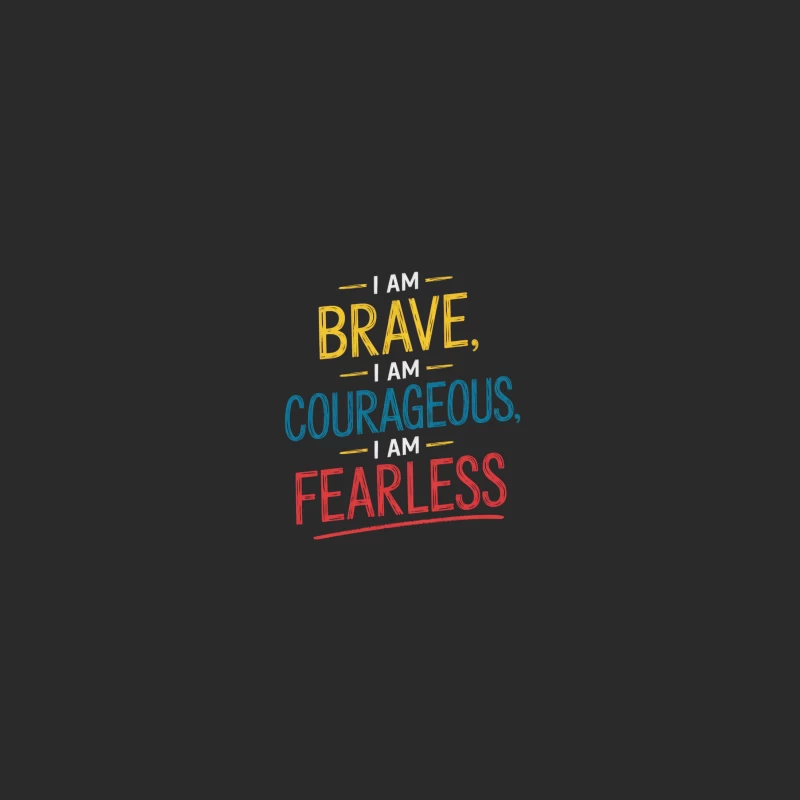Brave and Fearless Motivational Typography Quote Baseball Cap