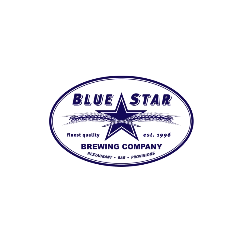 Blue Star Beer Throw Pillow
