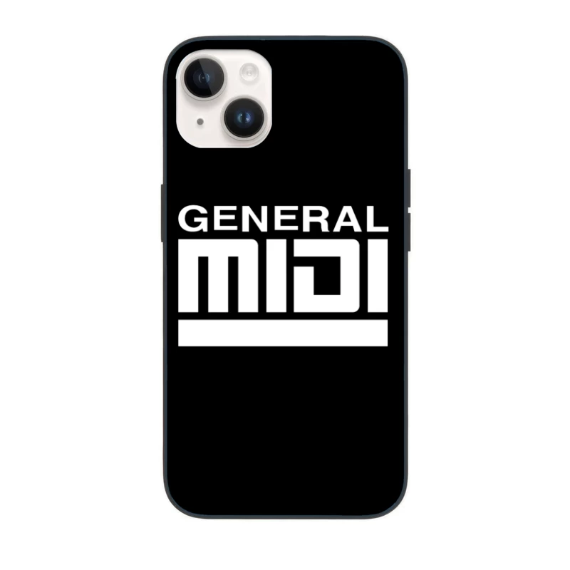 General Text Outline on White Background iPhone Case