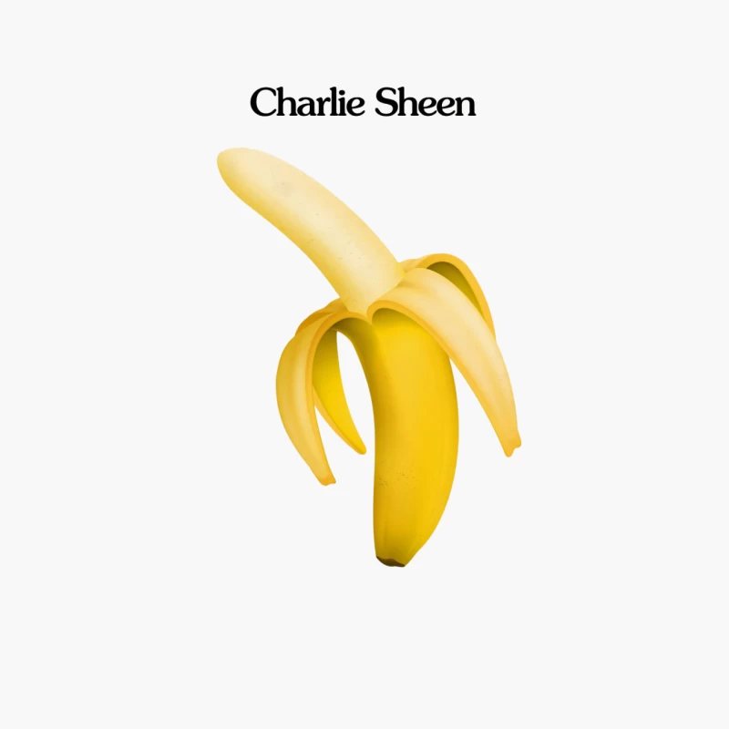 Peeled Banana as Charlie Sheen: A Fruity Pun Cotton Tote Bag