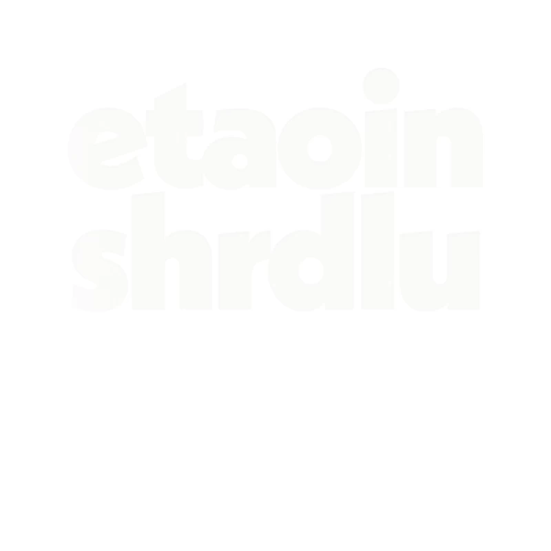 Etaoin shrdlu  Typesetter Word Design Tapestry