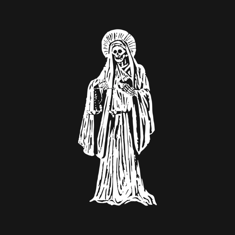 Santa Muerte Blanca Mouse Pad