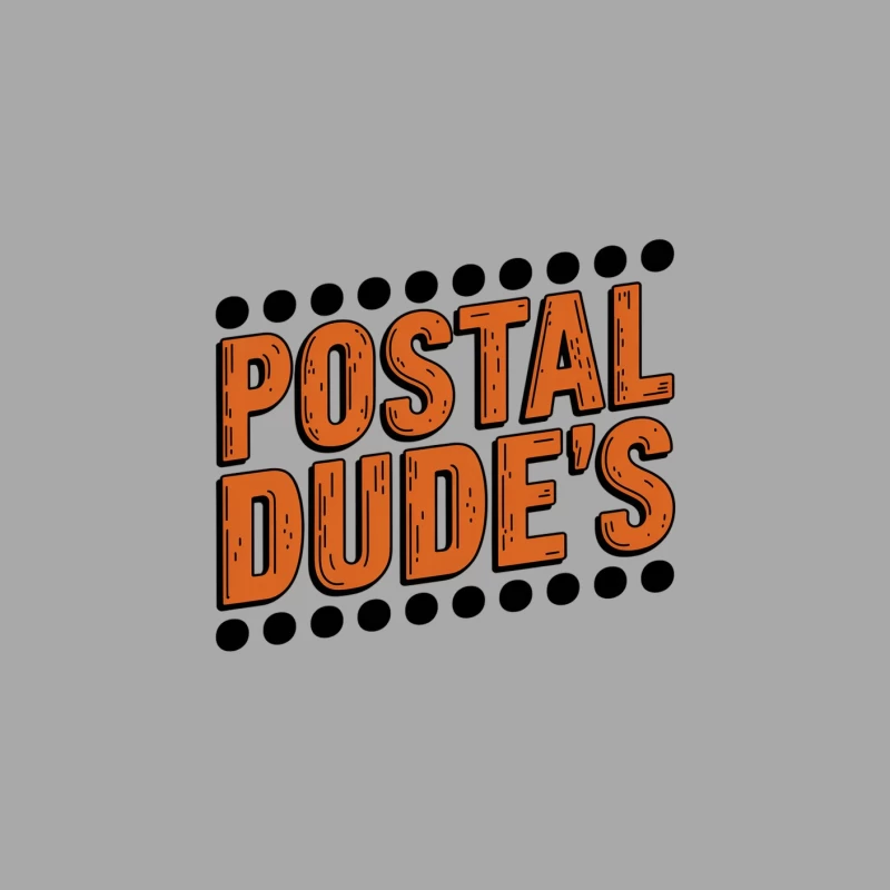 Retro Postal Typography Logo with Orange Text and Black Dots Female Pullover Hoodie