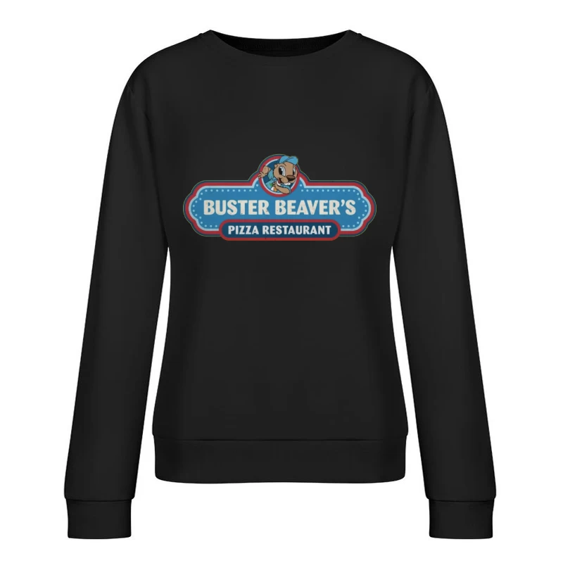 Buster Beaver's Pizza Restaurant Female Pullover Sweatshirt