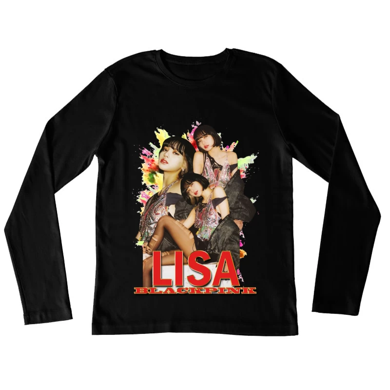 LISA from BLACKPINK: K-pop Fashion and Performance Female Long Sleeve T-Shirt