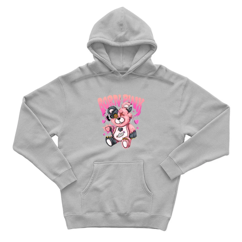 Süßer kaputter Teddybär mit Herzen Herren Pullover Hoodie