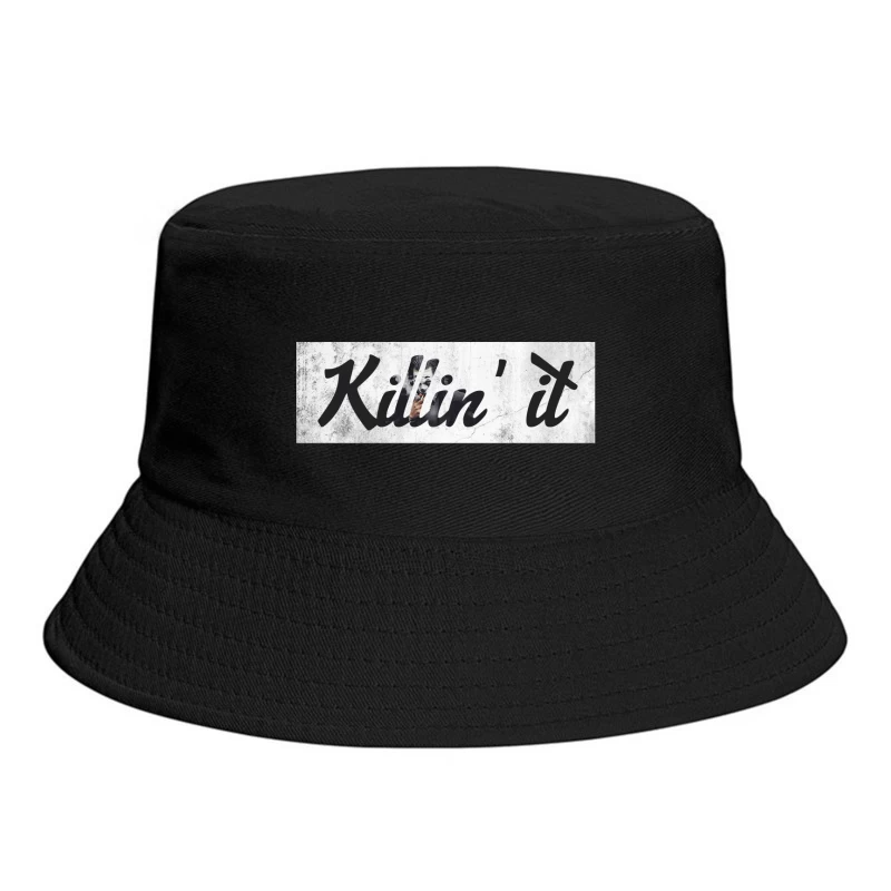 Urban Graffiti Art with Motivational Typography Bucket Hat