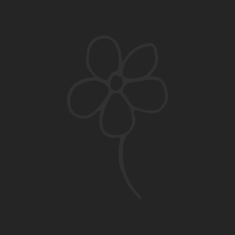 Fleur minimaliste en ligne noire Homme Sweat-shirt à enfiler