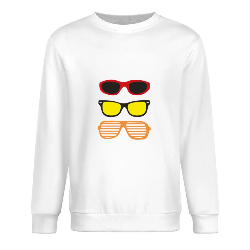 Trois Paires de Lunettes Colorées Homme Sweat-shirt à enfiler