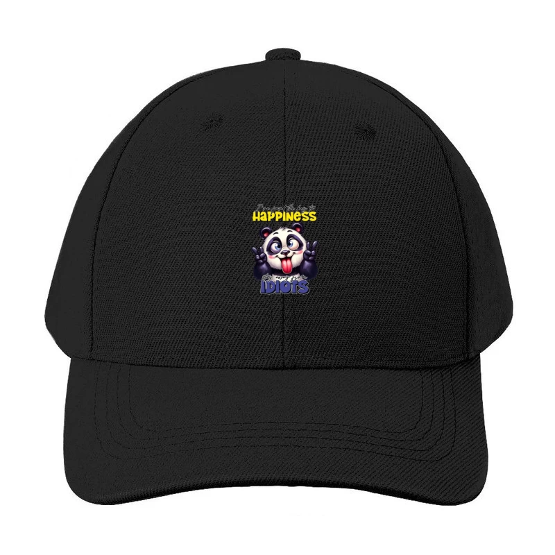 Panda Humor: The Key to Happiness Baseball Cap